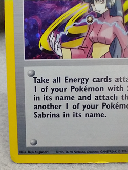 Pokemon TCG Gym Challenge Sabrina Trainer Holo Unlimited Rare Card 20/132 #Feb2 - Image 3