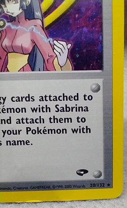 Pokemon TCG Gym Challenge Sabrina Trainer Holo Unlimited Rare Card 20/132 #Feb2 - Image 5