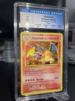 HOLO BLEED Misprint Error 2016 XY Evolutions Charizard 11/108 Pokemon CGC 9 - Image 3