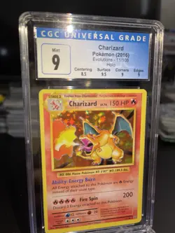 HOLO BLEED Misprint Error 2016 XY Evolutions Charizard 11/108 Pokemon CGC 9 - Image 4