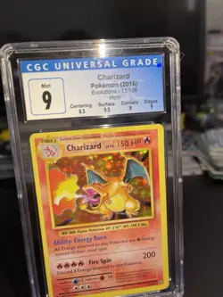 HOLO BLEED Misprint Error 2016 XY Evolutions Charizard 11/108 Pokemon CGC 9 - Image 5