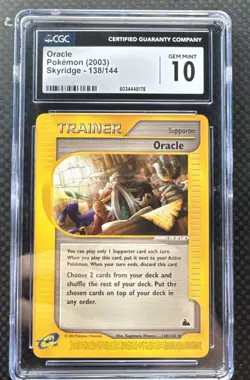 2003 Pokemon Skyridge Oracle 138/144 CGC GEM MINT 10 - Image 1