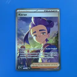 Pokemon TCG Kieran Trainer Full Art Mint Condition Prismatic Card 174/131 - Image 1