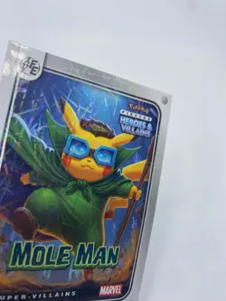 Pikachu as Mole Man Lazer Holo Marvel Heroes & Villains (Non-Pokemon Fan Art) - Image 2