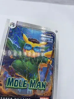 Pikachu as Mole Man Lazer Holo Marvel Heroes & Villains (Non-Pokemon Fan Art) - Image 3