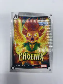 Pikachu as Phoenix #51 Lazer Holo Marvel Heroes & Villains (Non-Pokemon Fan Art) - Image 4