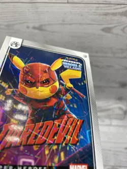 Pikachu as Daredevil #10 Lazer Holo Marvel Heroes & Villains Non-Pokemon Fan Art - Image 4