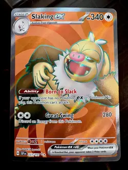 Pokemon TCG: 2024 Slaking ex 227/191- DOUBLE RARE HOLO-Surging Sparks - Image 1