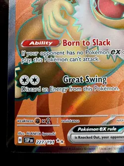 Pokemon TCG: 2024 Slaking ex 227/191- DOUBLE RARE HOLO-Surging Sparks - Image 4