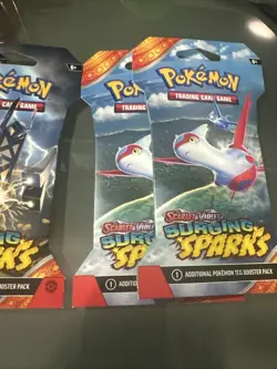 Pokemon Surging Sparks - Sleeved Booster Pack -LOT of 4 - New - Image 3