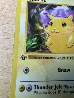 Pokemon Pikachu Yellow Cheeks 1st Edition Shadowless Common Card 58/102 Base Set - Image 2