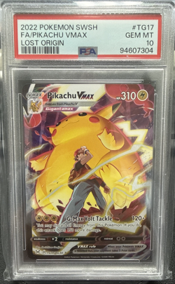2022 Pokemon SWSH Lost Origin #TG17 Pikachu Vmax FA PSA 10 - Image 1