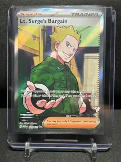 Lt. Surge's Bargain 170/132 Ultra Rare Holo Pokemon 2025 Mega Evolution NM - Image 1