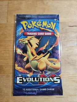 Pokemon XY Evolutions Booster Pack Sealed Mega Charizard Art 25 - Image 1