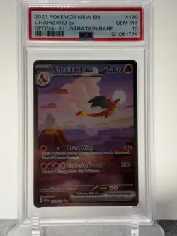 2023 POKEMON MEW EN-151 SPECIAL ILLUSTRATION RARE #199 CHARIZARD EX PSA 10 - Image 4