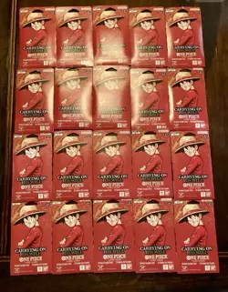 OP-13 20x Sleeved Booster Packs Of One Piece: Carrying On His Will BRAND NEW - Image 1