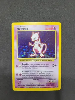 LP+ Base Mewtwo Holo Card 10/102 Pokemon TCG - Image 2