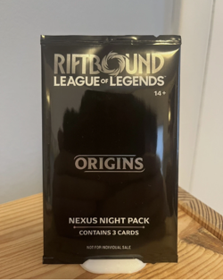 Riftbound Origins Nexus Night Pack Sealed English 3-Card Pack sealed promo - Image 1