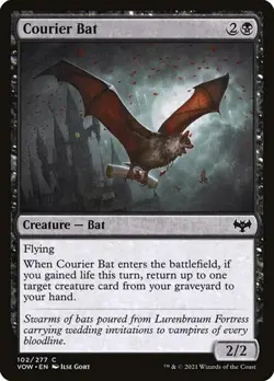 1x Courier Bat NM Eng MTG - Crimson Vow - Image 1