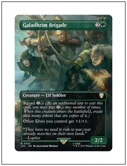 1x Galadhrim Brigade, Borderless Art, Magic the Gathering MTG NM - Image 1