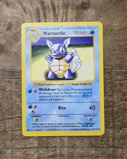 1999 Pokemon TCG - Wartortle - Base Set - Shadowless - MP - 42/102 - Image 1