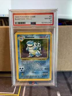 1999 Pokemon Blastoise Holo PSA 8 Base Set 2/102 - Image 1
