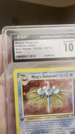 CGC 10 Pokemon Misty's Tentacruel Gym Heroes 1st Edition Holo Rare 10/132 2000 - Image 2