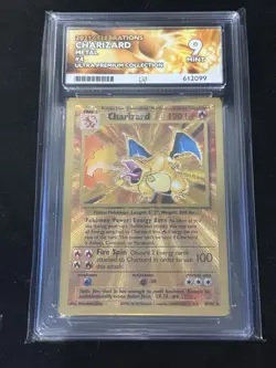 Charizard 4/102 Celebrations UPC Metal ACE 9 Mint Ultra Premium Pokemon TCG - Image 1