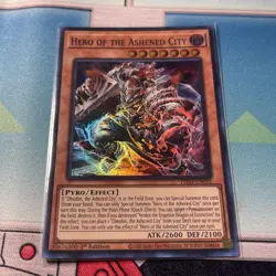 Yugioh! Hero of the Ashened City - PHNI-EN092 - Super Rare - 1st Edition Near Mi - Image 1
