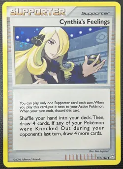 Cynthia's Feelings 131/146 Legends Awakened Pokemon Card Holo Promo Exclusive LP - Image 1