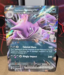 Pokemon TCG Team Rocket's Nidoking EX Card 119/182 Destined Rivals (lot 1) - Image 1
