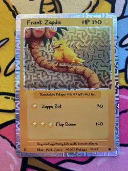 Pokepu - Frank Zapda (Zapdos) 74/77 - Derpy Pokemon Parody / Fan Art Card - Image 1