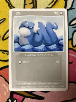 Pokepu - Ziti (Dratini) - Derpy Pokemon Parody / Fan Art Card - Image 1