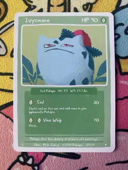 Pokepu - Ivysmore (Ivysaur) - Derpy Pokemon Parody / Fan Art Card - Image 1