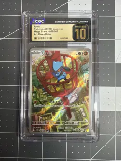 CGC 10 Pristine Riolu 068/063 AR Art Rare Mega Brave m1L Pokemon Card - Image 1