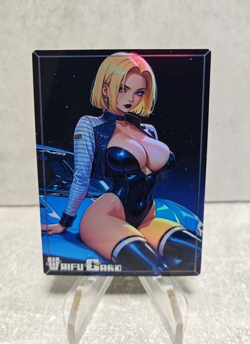 Android 18 Trading Card Waifu Goddess Story Anime Girl holo Karte Manga Full Art - Image 1