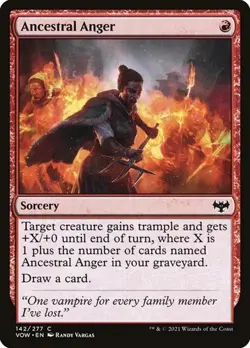 1x Ancestral Anger - Foil NM Eng MTG - Crimson Vow - Image 1