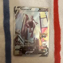 Pokemon Mewtwo V 072/078 Pokemon GO Full Art Ultra Rare Holo English TCG Card - Image 1