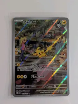 2023 Pokemon SV 151 Mew En Pikachu Illustration Rare Full Art 173/165 - Image 1