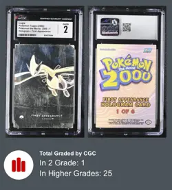 Pokemon The Movie 2000 Topps First Appearance Lugia Holo CGC 2 POP1! RARE GRAIL - Image 3