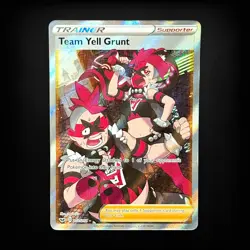Pokemon TCG Sword & Shield Team Yell Grunt (Full Art) #202/202 Ultra Rare NM - Image 1