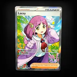 Pokemon TCG SV07: Stellar Crown Lacey #166/142 Ultra Rare NM - Image 1