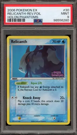 Pokemon Relicanth EX Holon Phantoms Reverse Holo #30 PSA 9 Mint - Image 1