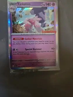 Pokemon Tinkaton 105/193 Paldea Evolved GameStop Stamped Holo Promo SEALED M - Image 3