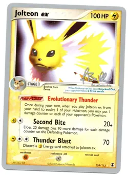 Pokemon Jolteon ex 109/113 - 2006 (Jimmy Ballard) World Championship Decks H2 - Image 1