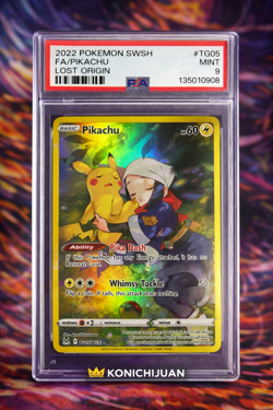 PSA 9 Pikachu TG05 Full Art 2022 Pokemon Lost Origin Trainer Gallery GEM MINT - Image 1