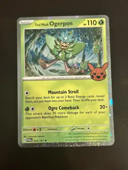 Pokemon TCG Teal Mask Ogerpon Scarlet & Violet-Trick or Trade Holo - Image 1