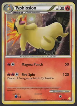 Pokemon Typhlosion 32/123 Holo HeartGold SoulSilver - Image 1