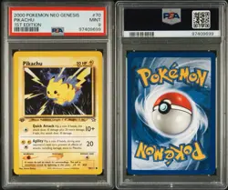 2000 POKEMON NEO GENESIS 1ST EDITION #70 PIKACHU PSA 9 - Image 3