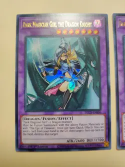 2x Yugioh! Dark Magician Girl the Dragon Knight DLCS-EN006 Ultra Rare LP - Image 3